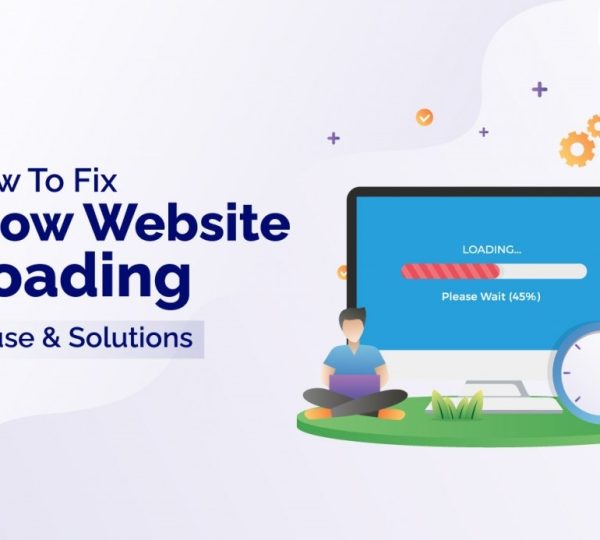 A slow website loading screen with tools to improve performance